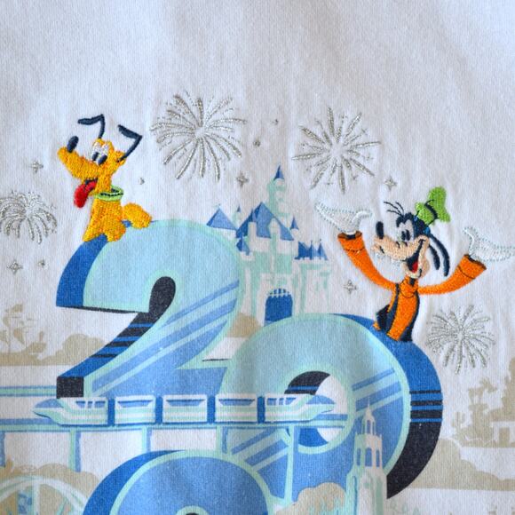 Disneyland Resort 2022 Celebration Women's White Full Zip Up Hoodie Small - Picture 7 of 8